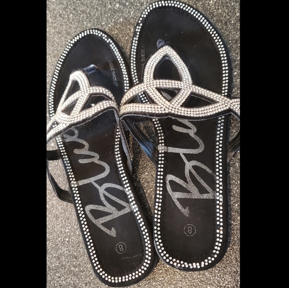 Bedazzled Rhinestone Sandals - Picture 2 of 4
